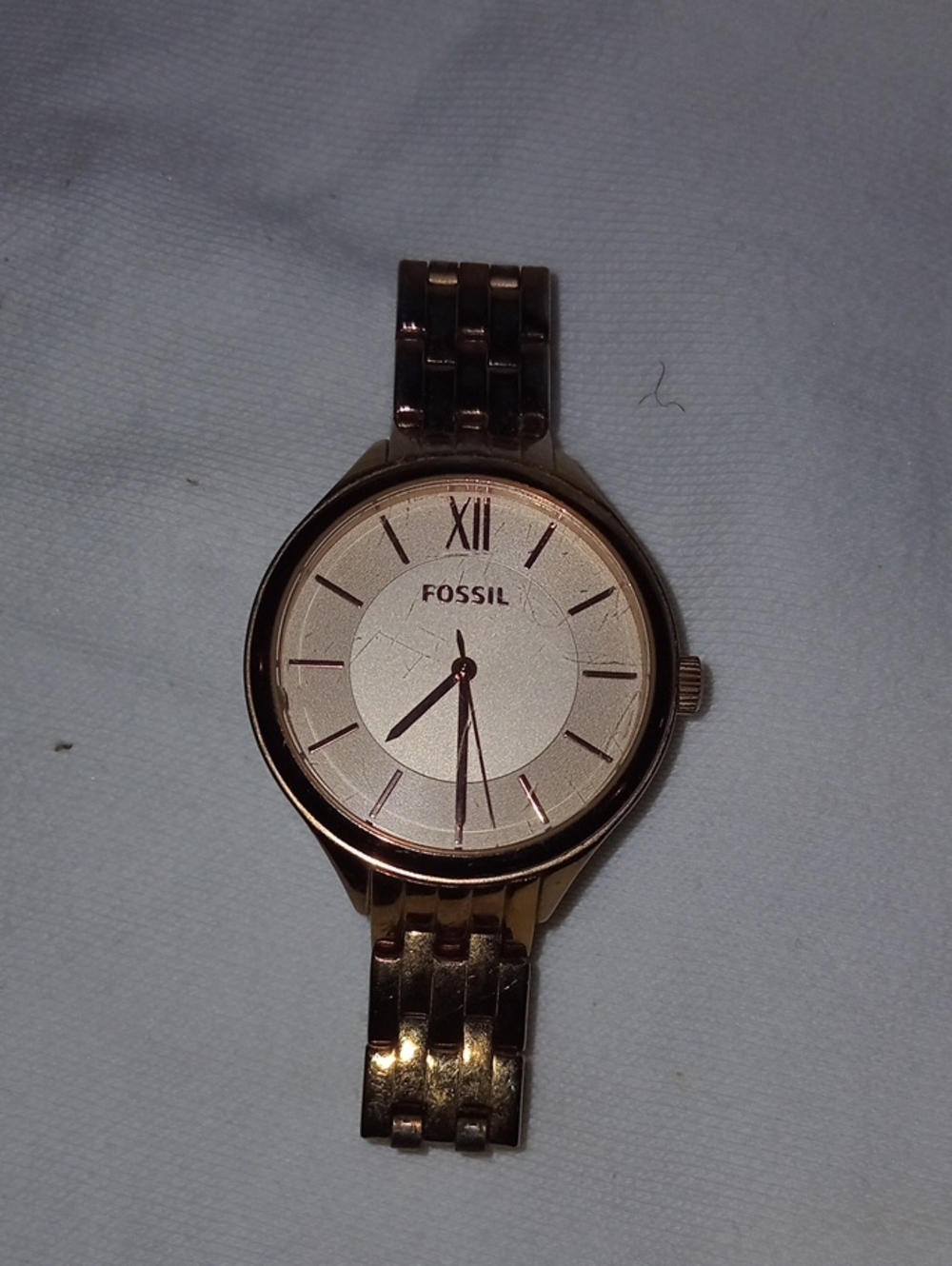 Fossil Women's Rose Gold-Tone Minimalist Bracelet Watch BQ3049